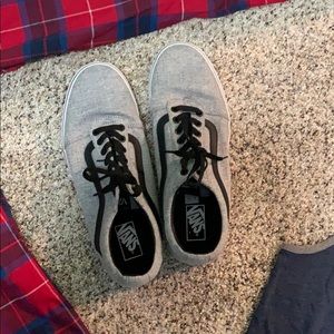 Grey and black vans Men